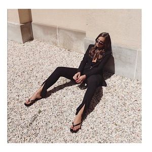 Danielle Bernstein Split Hem Pants